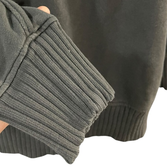 Aerie Down To Earth Grey Quarter Zip Sweatshirt - Picture 4 of 6